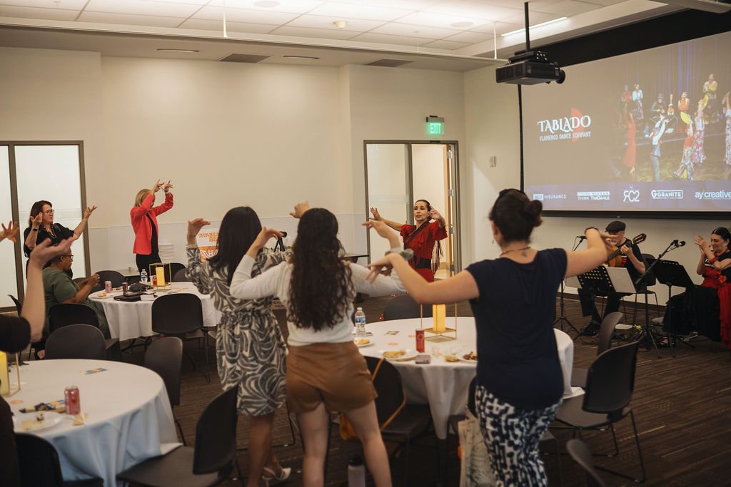 Guests joining Tablado Flamenco Utah in dance
